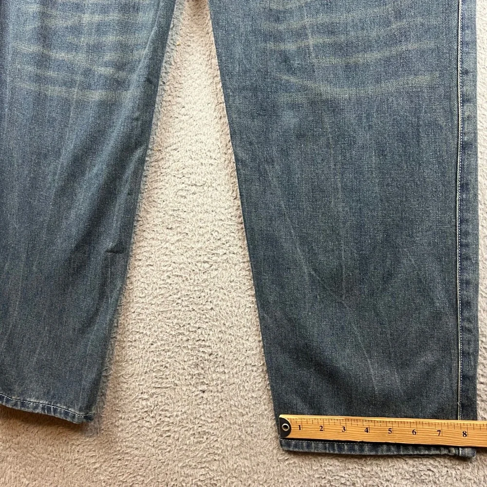 Playbigg Jeans Mens 36 Baggy Wide Leg Blue Denim Hip Hop Street Y2K